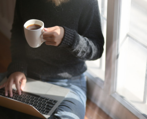 Woman at laptop