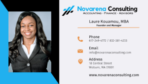Novarena Consulting Founder and manager Laure Kouamou smiling image